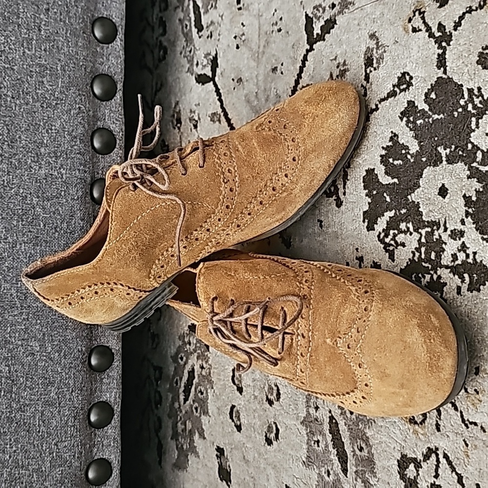 MERCANTI FLORENTINI Suede Wing Tip Loafer Size 37